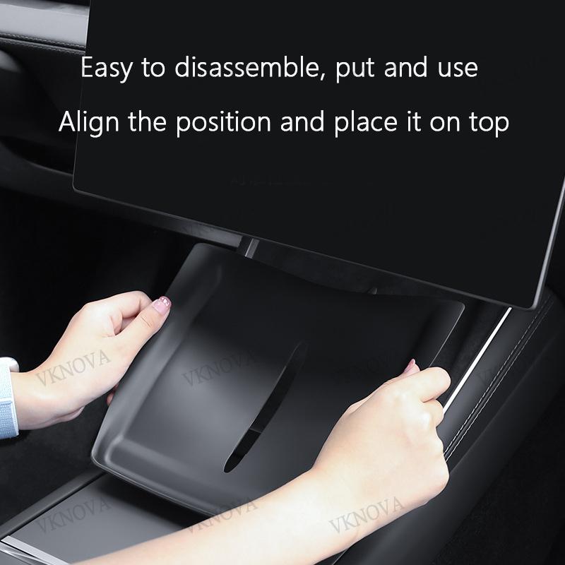 For Tesla Model YL Juniper 2026 Center Console Silicone Mat Designed Refresh, Non-Slip Design 6-Seater YL - Wireless Charging