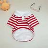 Breathable Dog Striped Shirt Comfortable Dog T Shirts Pet Outfits Pet Hoodie  Outdoor Activities