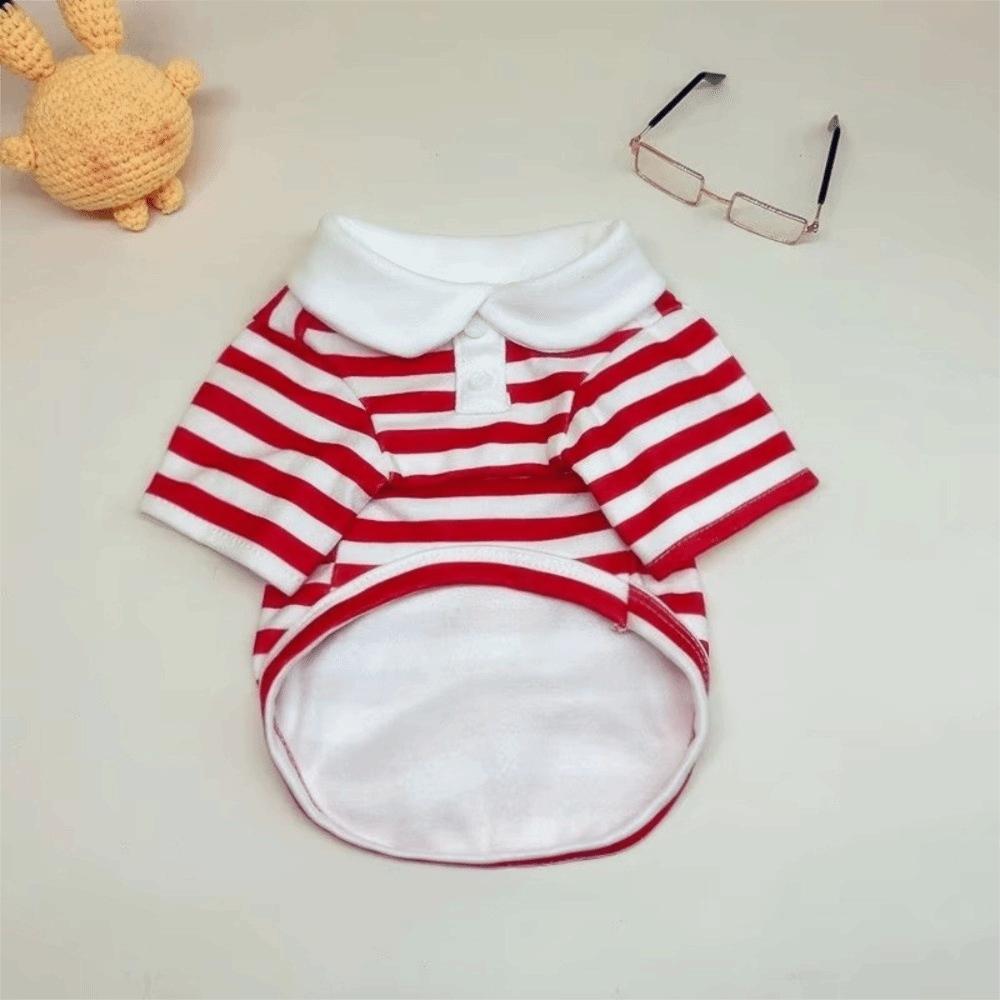Breathable Dog Striped Shirt Comfortable Dog T Shirts Pet Outfits Pet Hoodie  Outdoor Activities