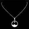 Moon Star Desert Scenery Necklace for Women Men Stainless Steel Silver Color Mountain Necklaces Jewelry Collier Femme N7242S02