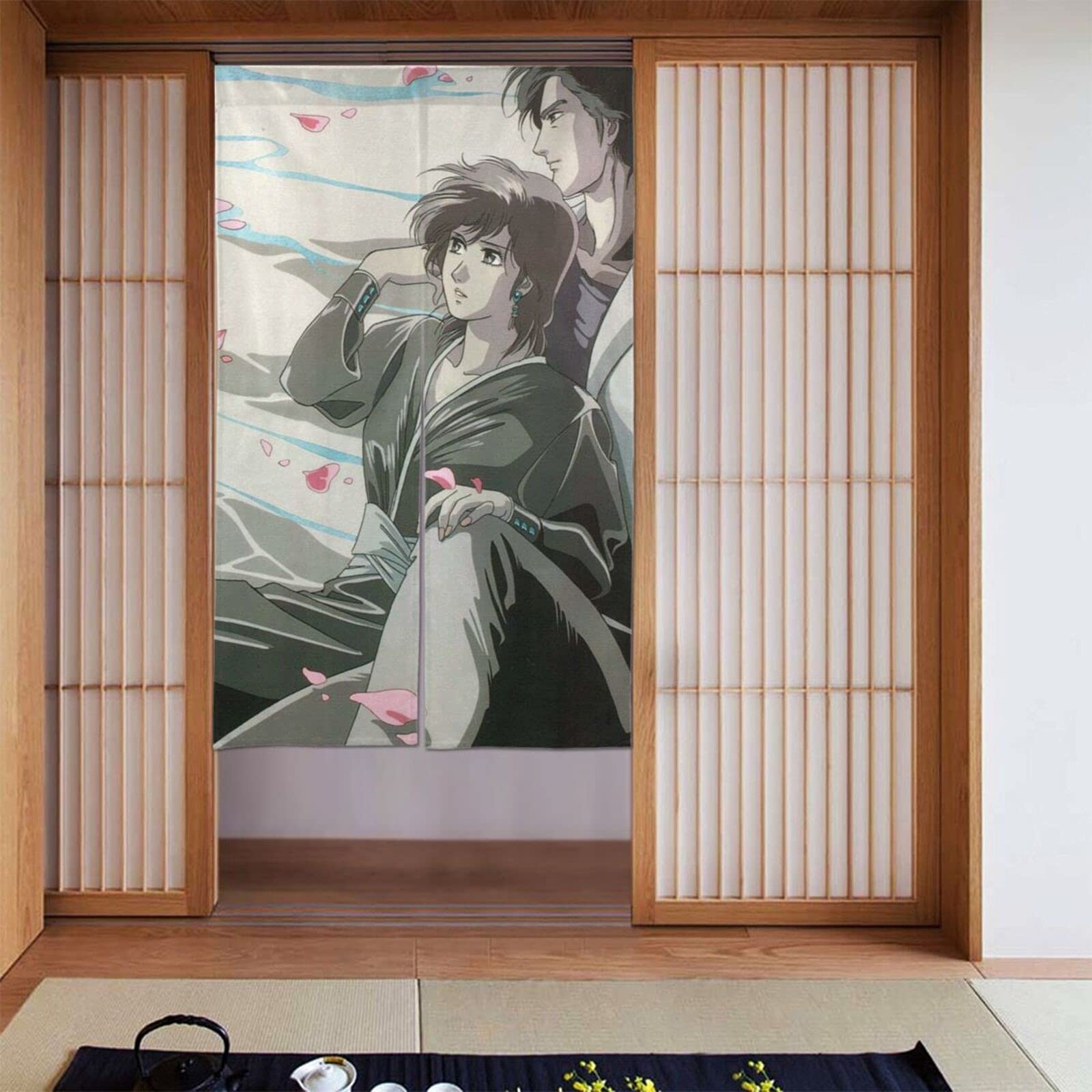 

City Hunter Норен Подходит для всего Легко для жизни и Занавеска для комнаты, Сезоны, Установка, Входные проемы, Спальни, Ванные комнаты, Ванны, Комнаты,