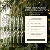 Winter Holiday Background Scene Decor 12Pcs Colorful Spiral Icicle Ornaments, Acrylic Twisted Ice Bar Hanging And Snow Theme Party for Christmas Tree,