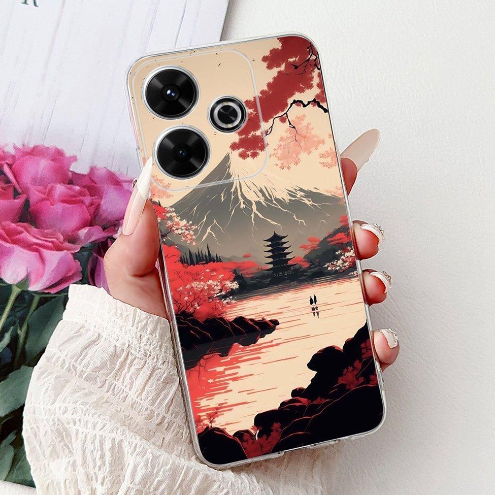 Clear Casing For Xiaomi Poco M6 Plus Cover For Xiaomi Poco M6 4G Case Luxury Butterfly Love Fashion Flowers Cool Lion Painted
