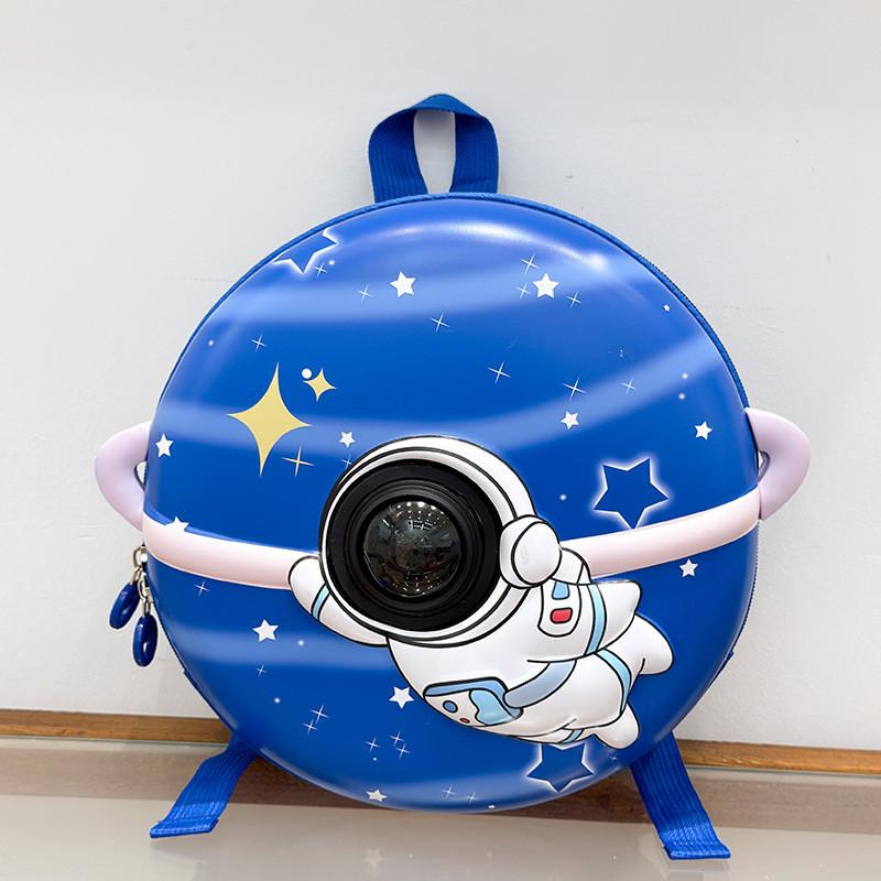 Cartoon Astronaut Kids Backpack Eva Lightweight School Bag For Preschoolers Blue