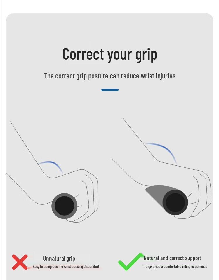 Aluminum Alloy Lock-on Non-slip Mountain Bike Handlebar Grips with Rubber Bar Ends