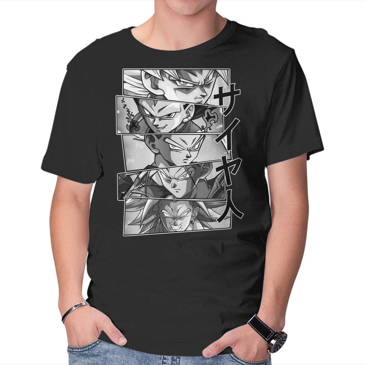 Unisex Crew Neck T-Shirt Saiyajin Heroes Graphic Short Sleeve Casual Tee L