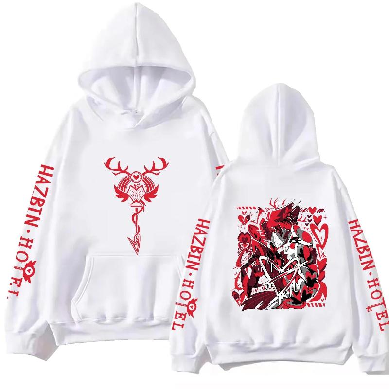 Hazbin Hotel Alastor En Charlie Grafische Print Hoodie Casual Harajuku Mode Pullover Hooded Sweatshirt Oversized Hoodies