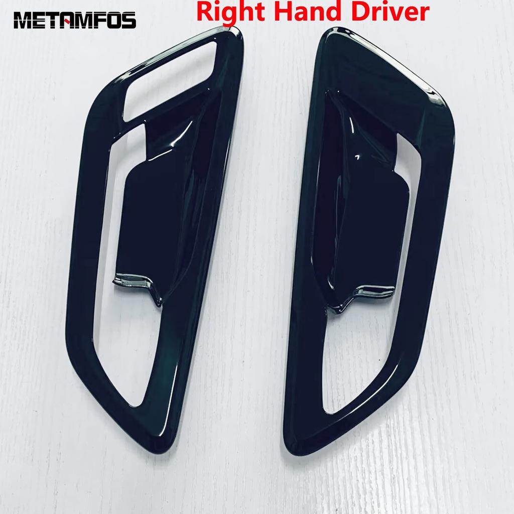 For Toyota Alphard Vellfire 2024 2025 2026 Carbon Fiber Interior Front Door Handle Bowl Cover Trim Bezel Accessories Car Styling