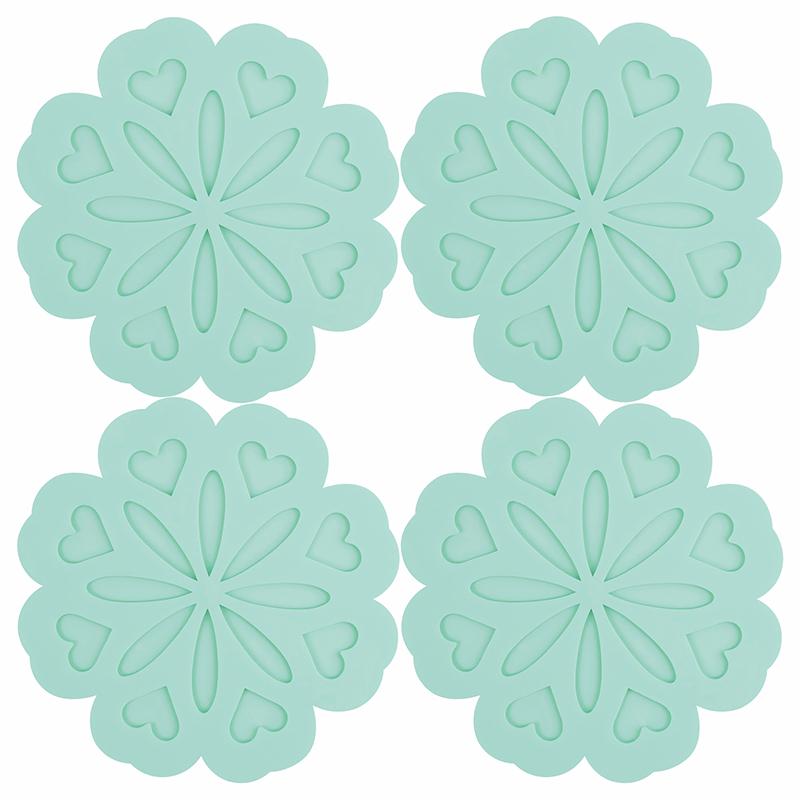 Silicone Bowl Plate Pads Non Slip Anti Scald Placemat Trivet Pot Holders Coaster Durable Desktop Protect Decorate Mats Set of 4