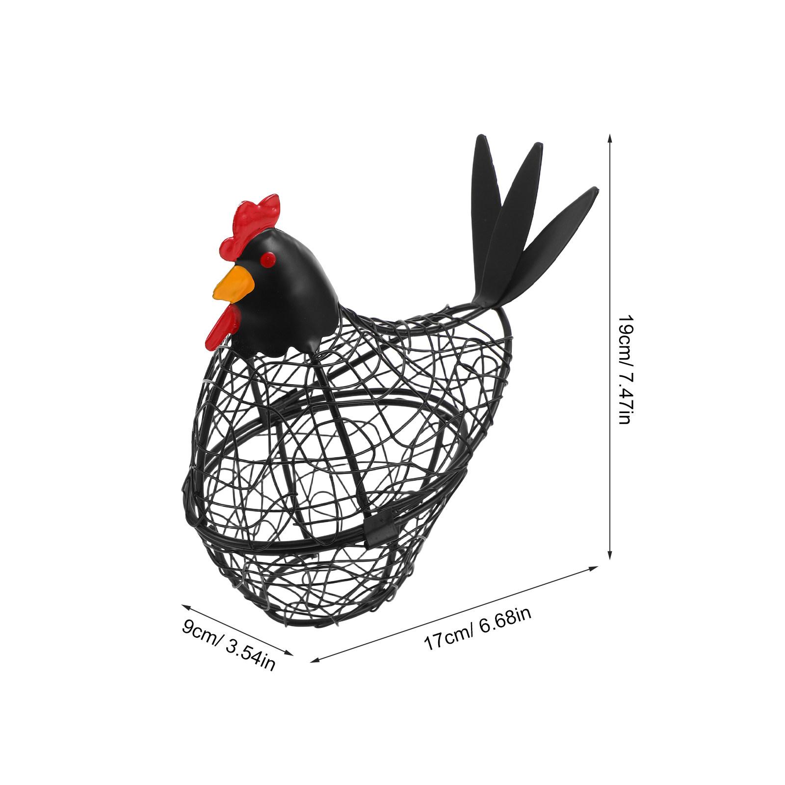 

Decorative Egg Basket Wire Kitchen Egg Storage Container Countertop Fridge Organizer Holder for Fresh Eggs Fruit Display Wrought чёрный
