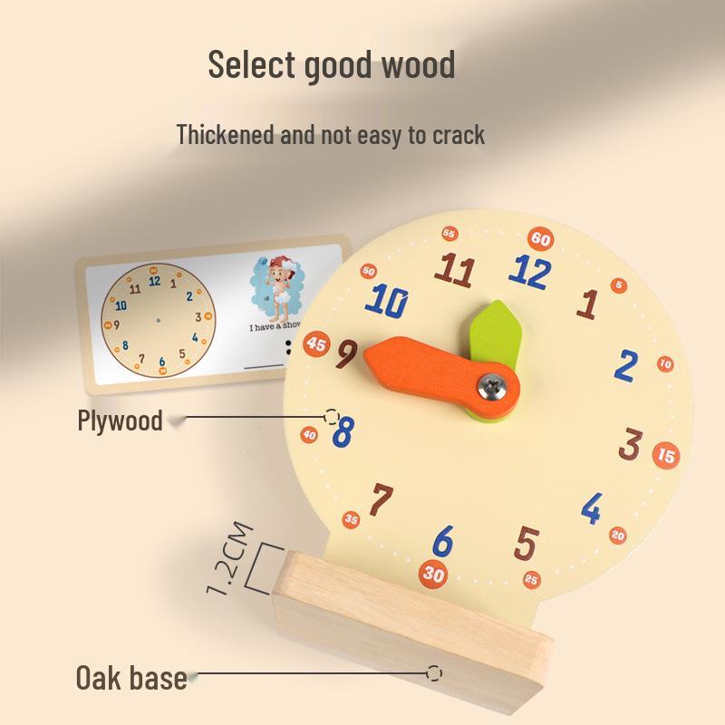 

Montessori Kindergarten Clock Model - Early Education Learning Tool for Teaching Children to Tell Time