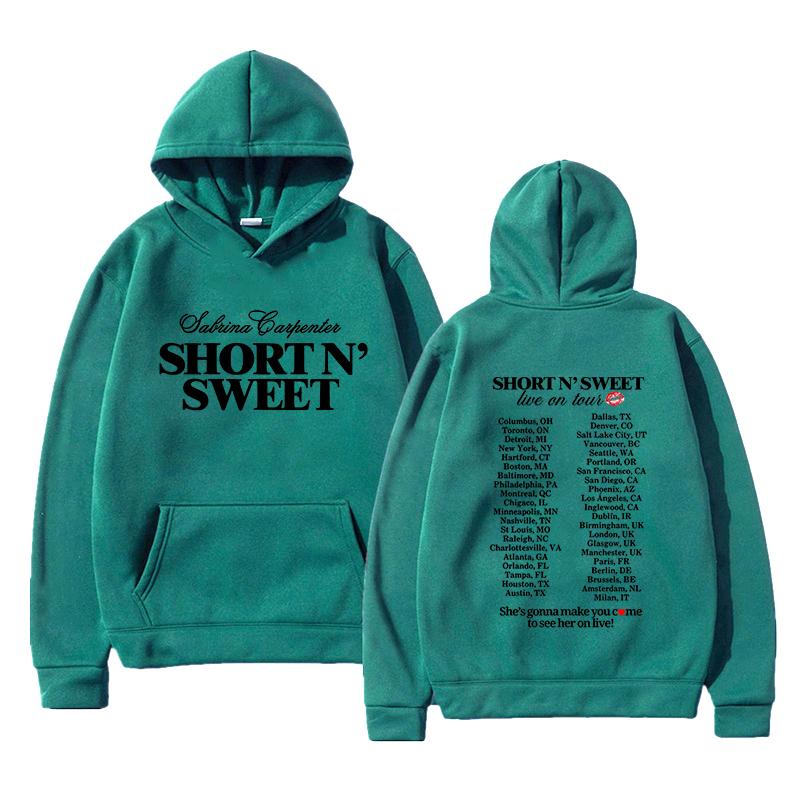 Sabrina Carpenter Short N Sweet Live Tour 2025 Hoodie Fashion Unisex Harajuku Hip Hop Hoodies Autumn Winter Vintage Pullovers