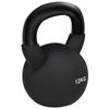 Kettlebell, Ball Weight, 12 Kg, with Plastic Coating, Steel, Black 20 X 13 X 22cm