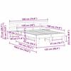 Bed Frame with Headboard White 120 x 190 cm Solid Pine Wood