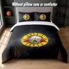 Guns N’ Roses Design Bed Bedding Set 1 Duvet Cover + 2 Pillowcases Soft Breathable Household Bed Linens
