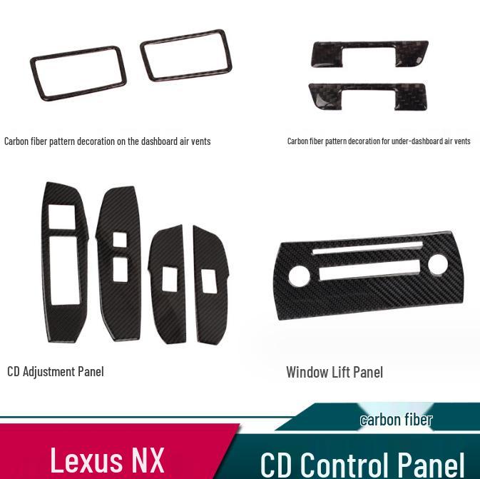 Lexus NX200/NX300/NX300h Carbon Fiber Interior Console Air Vent Panel