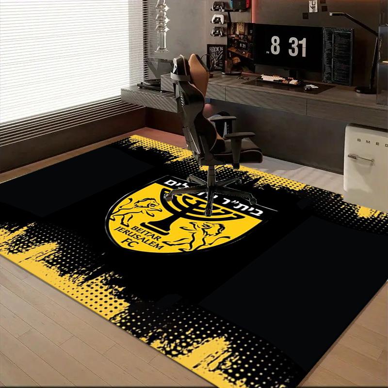 1PC Jerusalem Fc Logo Design Rug Game Carpet, Floor Mat for Bedroom Living Room Entryway Rug, Home Decor Idea Gift for Christmas Birthday