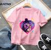 Summer Fashion Movie Kpop Demon Hunters T Shirt Kids Cartoon Anime Clothes Round Neck Basic Boys Tops Casual