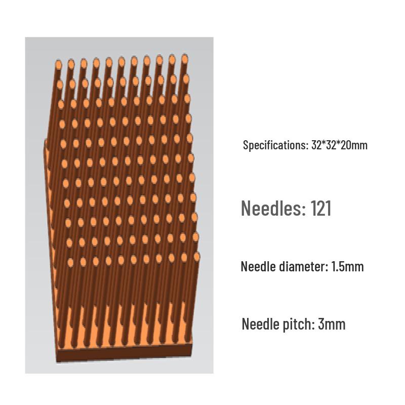 Silent Copper Pin-Fin Heatsink for Routers & Servers