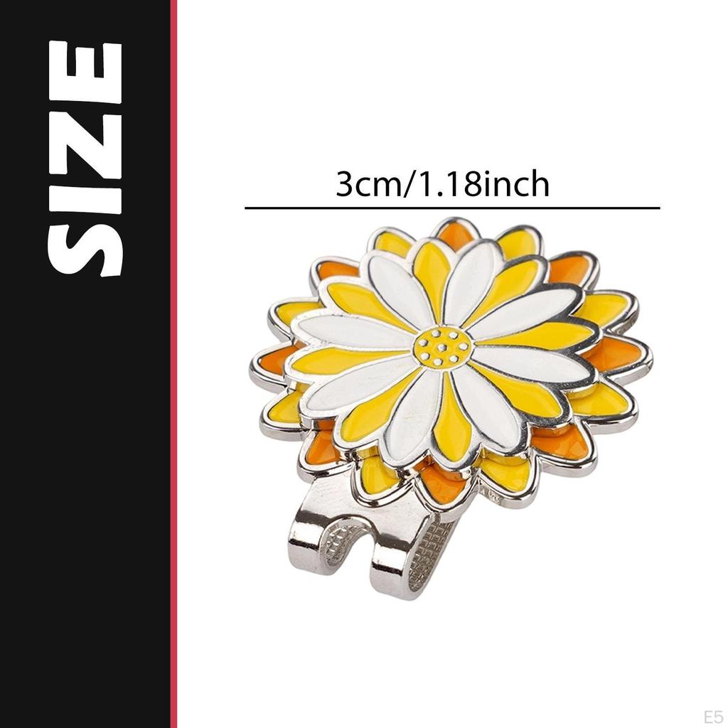 Decorative Golf Ball Marker with Hat Clip, Portable Pocket Accessory, Multifunctional And