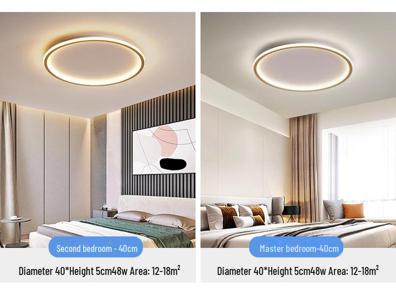 Whole Home Gold Three-Bedroom Ceiling Lamp Set for Living and Bedrooms