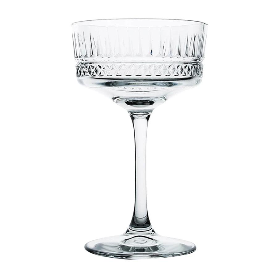 260ml Creative European Carved Wide Mouth Glasses for Champagne Goblet Martini Glass Cocktail Cup Transparent Crystal Wine Glass