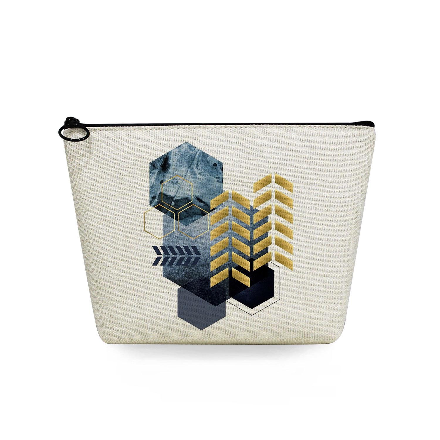 

Women Geometric figure Print Cosmetic Bag Toiletries Organize Travel Storage Case 6720 KTB