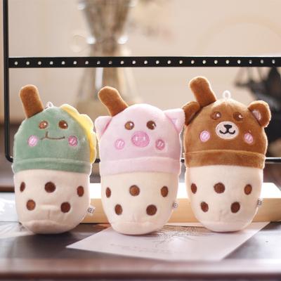 Ins Cute Super Cute Milk Tea Cup Brinquedo de Pelúcia Pingente Criativo Desenho Animado Urso Boneca Boneca Boneca