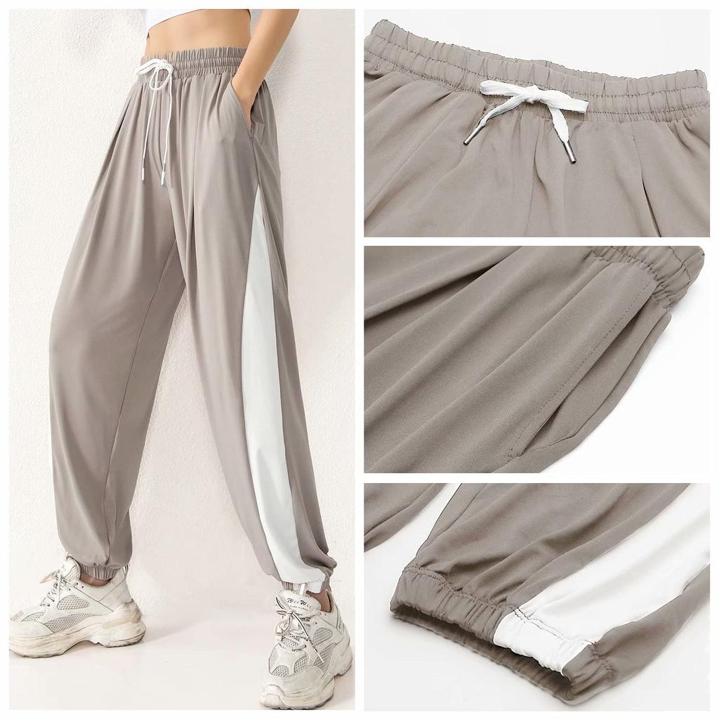 Nesseo Loose Fit Yoga Dance Training Fitness Long Yoga Women's Pants, Pants, Pants, Pants, Sportswear, Wear, CK097-kh-M