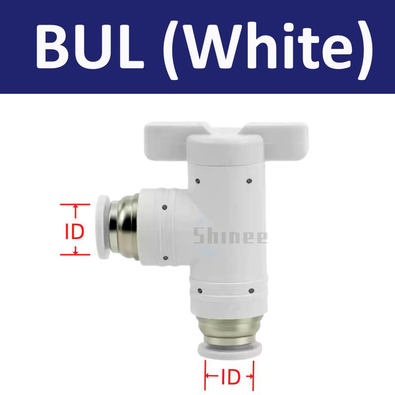 BUC BUL BUM BTC 4mm 6mm 8 10 12mm Pneumatic Push In Quick Joint Connector Hand Valve To Turn Switch Manual Ball Current-limiting