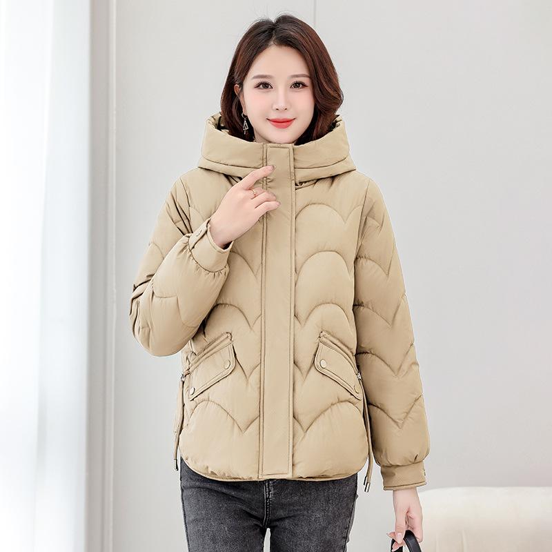 Down and padded jacket women's winter 2025 new cotton jacket short Korean version loose hooded thickened warm jacket padded jacket tide