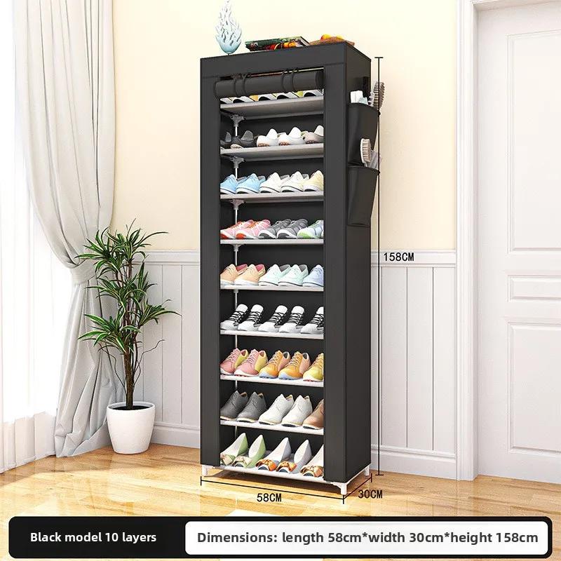 1p Dustproof Shoe Storage Rack Organizer Multilayer Nonwoven Shoes Storage Cabinet Home Hallway Space-saving Cabinets Shoe Shelf