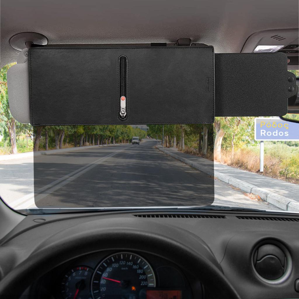 Sun Visor Extender For Cars Zipper Retractable Car Sun Shield Extension Adjustable Sun Visor Extension Universal Sunshade Cars