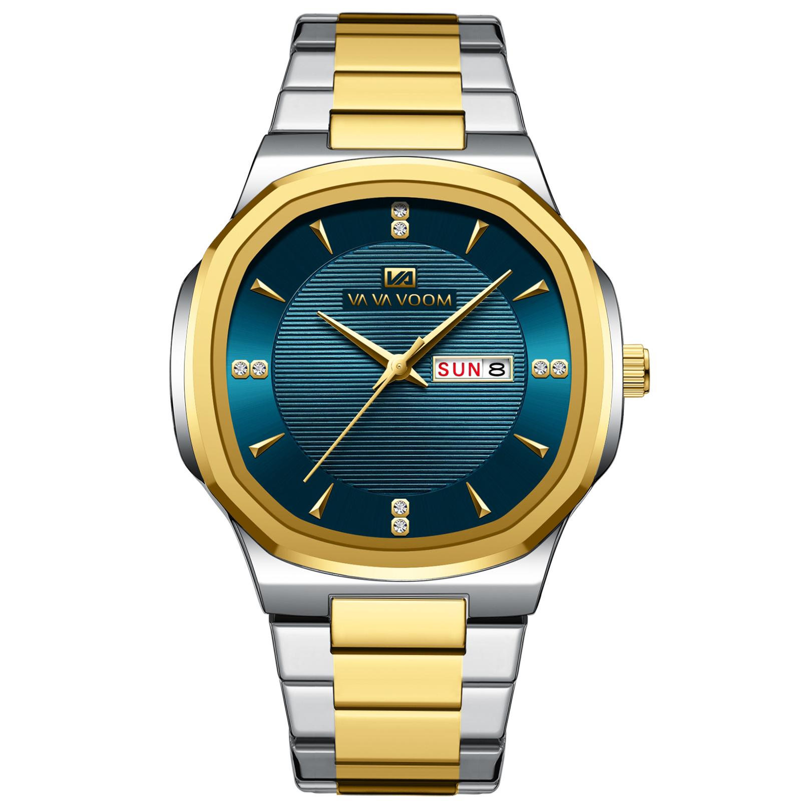 

VA VA VOOM Business Men s Watch Calendar Quartz Waterproof Men s Watch