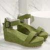 Wedges Platform Sandals Women 2026 Summer Buckle Strap Thick Heel Sandalias Woman Non Slip Open Toe Casual Shoes Large Size 43