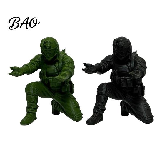 Military Figure Stationery Rack 3D Printed Soldier Pen Pencil Holder Stand for Desk, Wargame Scene Building Kit Display Stand, Creative Holder,