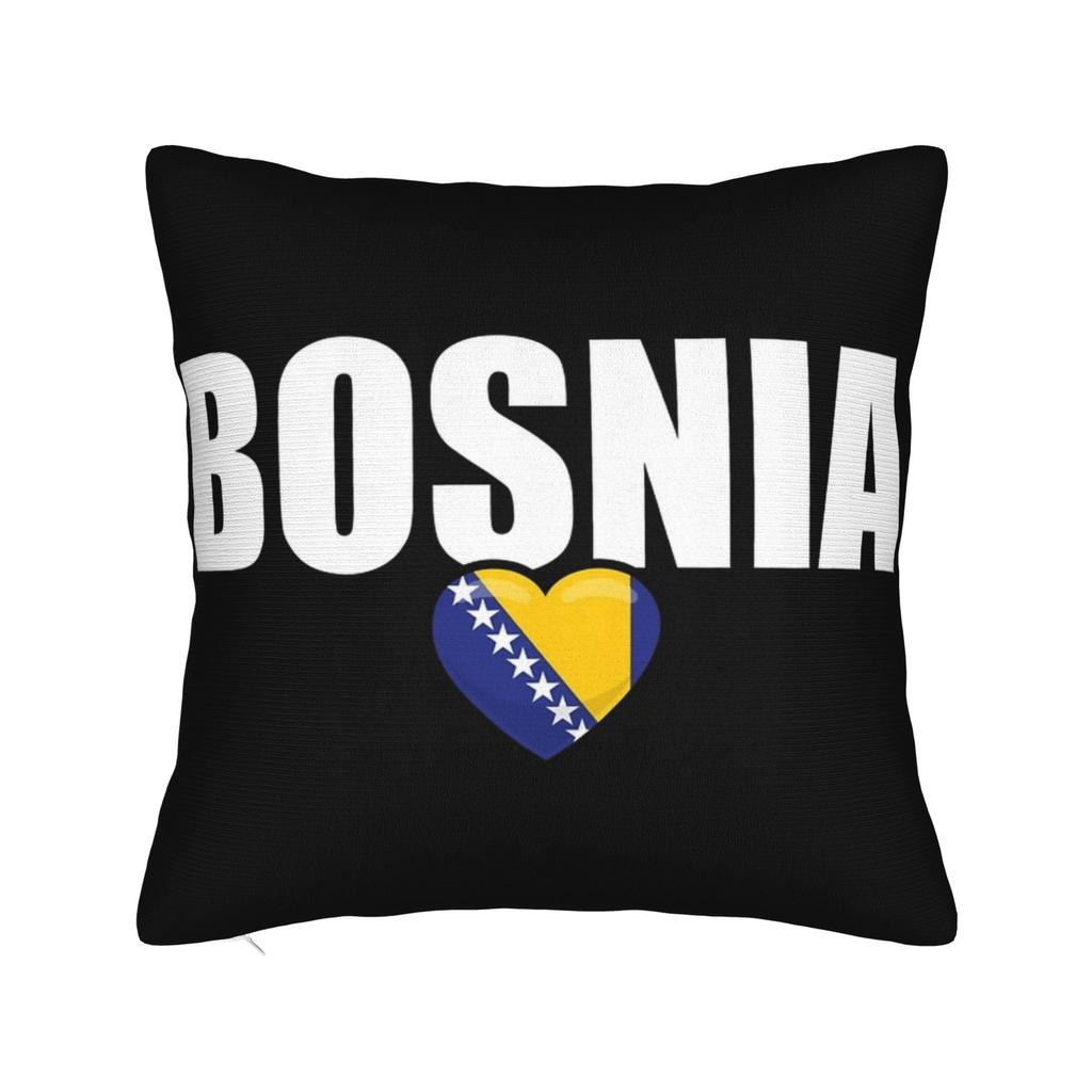 Decorative Pillowcase Bosnia and Herzegovina Flag Merchandise Home Throw Pillow Case Cover Zippered Multi-Size