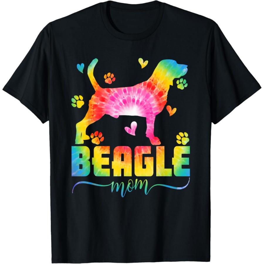 Funny Beagle Mom Beagle Dog Mom Tie Dye Mothers Day Women T-Shirt S