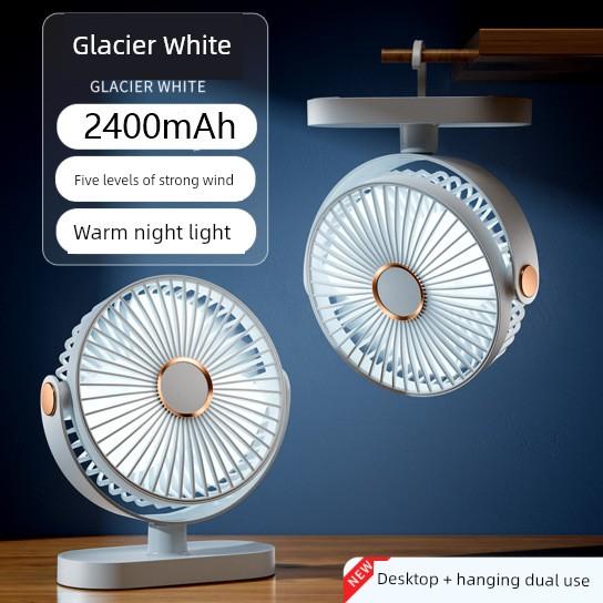 2024 New Model Desktop Mini Fan, Rechargeable, Silent, Small, Portable, Suitable for Students and Office Desks