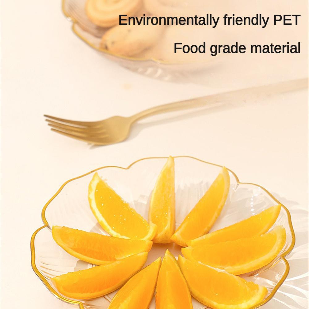 1PCS Tableware Snack Cake Fruit Candy Plate Dishes Christmas Tableware Kitchen Fruit Bowls Beauty Table Accessories
