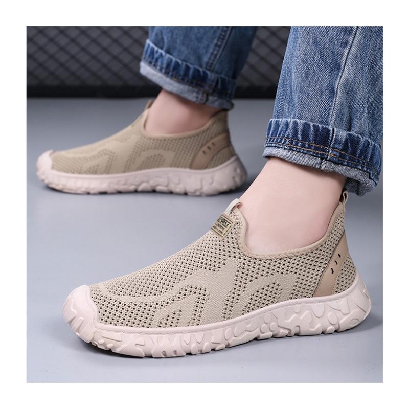 Summer Men's Shoes New Breathable and Odorless Mesh  Men's Sneaker Shoes Lazy Versatile Men's Single Shoes Sale