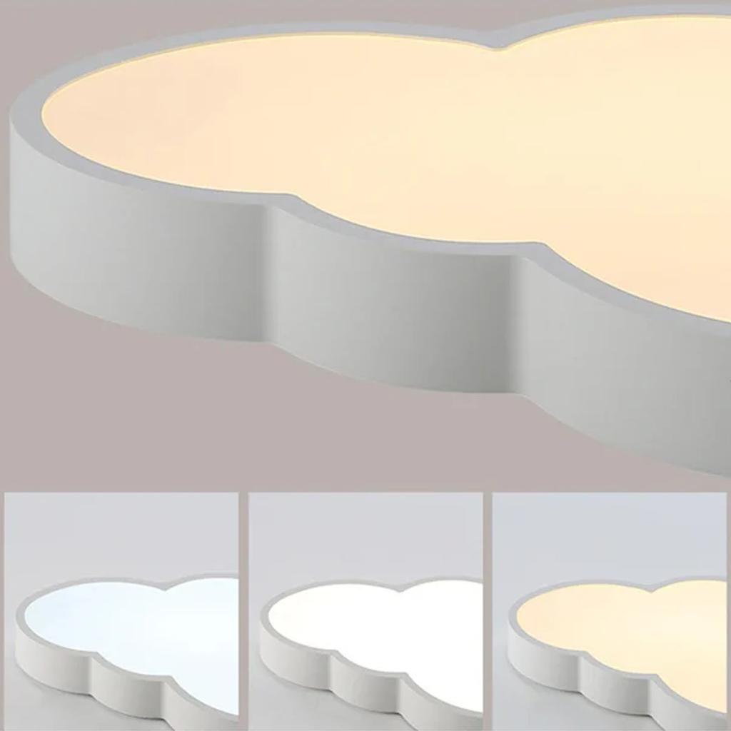 Creative White Cloud LED Ceiling Light Children's Bedrooms Stepless Dimming Study Lamp with Remote Control Kitchen Lighting