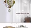 European Retro Pastoral Quartz Wall Clock for Living Room - Simple Creative Design
