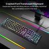 Wired USB Gaming Keyboard and Mouse Ergonomic Keyboard RGB Backlit Computer Keyboard 1.4M Compact PC Keyboard for Laptop Desktop