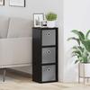 Sideboard in Black Oak Look 25.5 x 22 x 69.5 cm