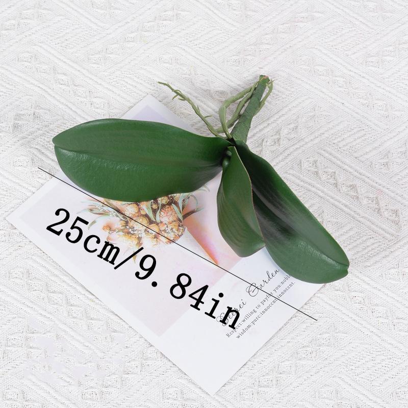 Simulation Phalaenopsis Leaf Artificial Plants Soft Rubber Phalaenopsis Leaf for Flowers Garden Bonsai Decor