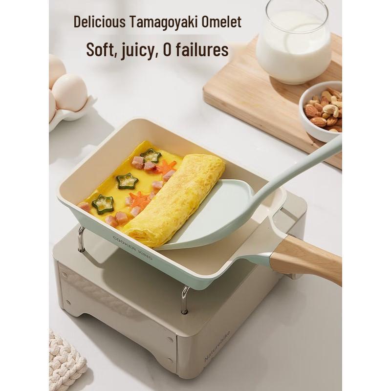 Cooker King 18cm Celadon Ceramic Non-Stick Tamagoyaki Pan