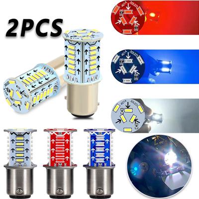 Motorcycle Brake Light LED Bulb Flasher 12V Flashing Turn Indicator Brake Lights Universal Red White Blue Tail Light Lamp Bulb