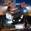 USB-Powered Bike Headlight with USB Rechargeable Lithium Battery 3-Mode (Bright/Dim/Strobe) Front Bike Light Quick-Attach Handlebar Mount