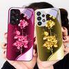 Colorful Rose Gold For Samsung Galaxy Note 8 9 S10 Plus S20 S21 FE S23 Ultra A70 72 73 50 51 52 53 Tempered Glass Phone Case